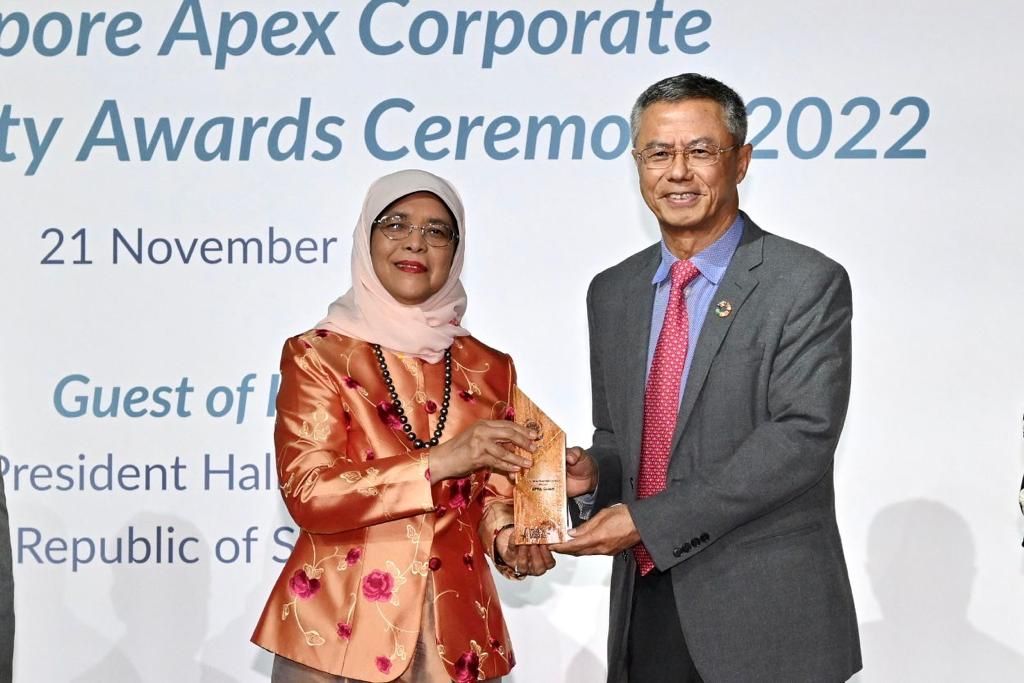 APRIL memenangkan penghargaan di Singapore Apex Corporate Sustainability Awards 2022, yang diselenggarakan oleh Global Compact Network Singapore (GCNS)